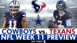 Dallas Cowboys vs Houston Texans Injury News Prediction Keys To Victory  NFL Week 11 Preview [upl. by Ayin]