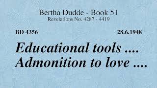 BD 4356  EDUCATIONAL TOOLS  ADMONITION TO LOVE [upl. by Ahterod]