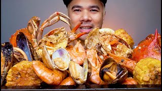 ASMR SEAFOOD BOIL MUKBANG 먹방  COOKING amp EATING SOUNDS  MUKBANG ASMR  ALFIE EATS [upl. by Kedezihclem]