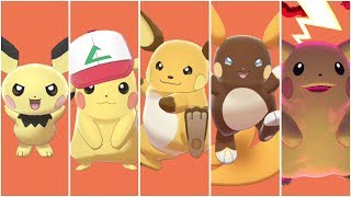 FULL PIKACHU EVOLUTION TEAM  ALL FORMS [upl. by Hoy]