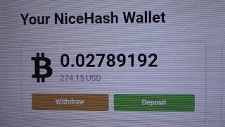 Nicehash Mining BTC Payout [upl. by Noyk471]