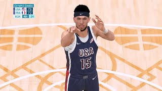 🔴 LIVE NOW USA vs France Full Game  2024 Olympic Mens Basketball Live  Gold Medal Game  2K24 [upl. by Eppie]