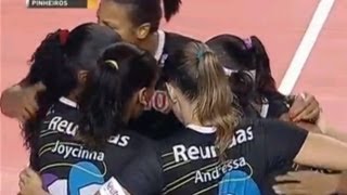 Superliga Feminina de Volei 20112012  Vôlei Futuro 3 x 0 Pinheiros [upl. by Shaefer258]