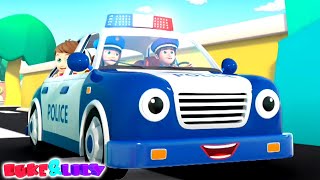 Wheels On The Police Car  More Nursery Rhymes and Kids Cartoon Vehicles [upl. by Eleira]