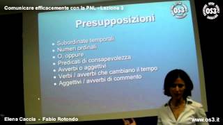 Comunicare efficacemente con la PNL  Lezione 3 [upl. by Mateo]