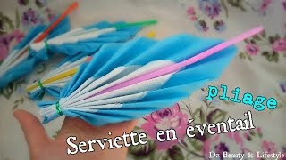 TUTO  Pliage serviette en éventail ♥ [upl. by Amitarp]