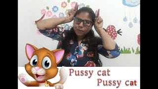 Pussy Cat Song  Action Song For Kids  Nursery Rhymes With Actions Toddlers Song [upl. by Base]