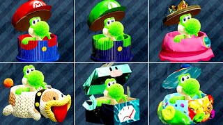 Yoshis Crafted World  All Costumes [upl. by Sej354]