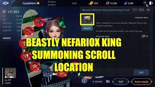 MIR 4  BEASTLY NEFARIOX quotKINGquot SUMMON SCROLL LOCATION GUIDE [upl. by Ranson]