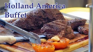 Holland America Buffet Food  Lido Market Breakfast Lunch amp Dinner on ms Veendam 4K [upl. by Alyahs]