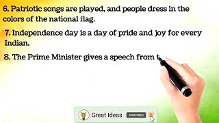 Essay On Independence Day 10 Lines On Independence Day In English independencedayessay [upl. by Isobel]