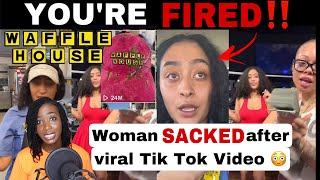 MERCY 😱 WAFFLE HOUSE EMPLOYEE FIRED AFTER POSTING VIRAL TIK TOK VIDEO  BIG LATTO BROKEY CHALLENGE [upl. by Saddler]