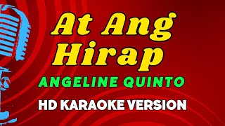 At Ang Hirap  Angeline Quinto HD Karaoke Version [upl. by Nahor]