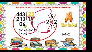 la división y su prueba la prueba de exclusión de nueves en la divisiónprueba de la division [upl. by Cletus210]