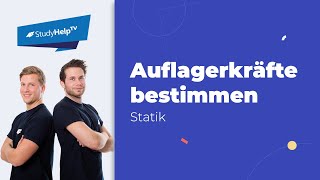 Auflagerkräfte bestimmen Technische Mechanik StudyHelp [upl. by Katz]