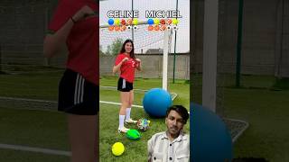 Celine vs Machiel Ball Hit Challenge 😱😮 football challenge soccer futbol cr7 shorts sports [upl. by Viviene]