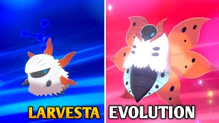 How To Evolve Larvesta Into Volcarona In Pokemon Sword amp Shield  Galar Pokedex [upl. by Ilana]