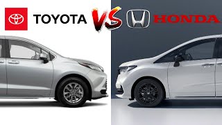 2024 Honda Odyssey eHEV vs 2024 Toyota Sienna Hybrid Compared  MUV Battles  MotorNation [upl. by Arihaz165]