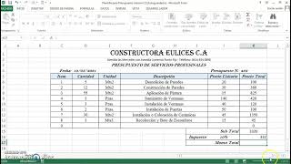 Cómo Elaborar un Presupuesto en Excel  Plantilla para Descargar [upl. by Aelyak474]