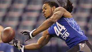 Richard Sherman Stanford DB 2011 NFL Combine highlights [upl. by Willing]