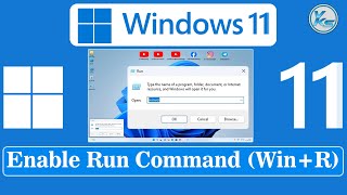 ✅ How To Enable Run Command WinR Box on Windows 11 [upl. by Alekahs]