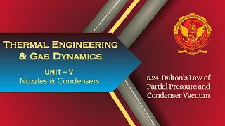 524 Dalton’s Law of Partial Pressure and Condenser Vacuum  ME601 [upl. by Fairman324]