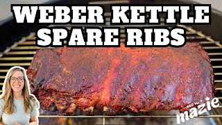 HOW TO COOK SPARE RIBS  On the Weber Kettle  Hot and Fast Smoked Spare Ribs [upl. by Nahtnoj21]