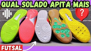 TESTE SOLADO FUTSALâ€¼ QUAL CHUTEIRA APITA MAIS QUAL TEM MELHOR TRAÃ‡ÃƒO BOTEI O SOLADO PRA CANTARðŸŽ¶ðŸ¦¶ðŸ‘Ÿ [upl. by Etteniotna]