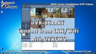 DVRCMS Windows LAN Setup  DVR88xxRT  H264 Standalone DVR [upl. by Ylliw]