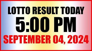 Lotto Result Today 5pm september 4 2024 Swertres Ez2 Pcso [upl. by Eilis]