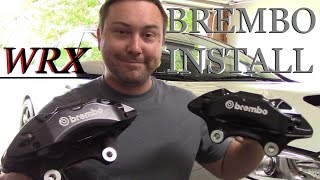 2015  2017 CHEAP SUBARU WRX CTSV BREMBO BRAKE  HOW TO INSTALL [upl. by Hoseia]