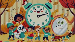 Time to Fall Back 🍂🕒  Fun Autumn Song for Kids About Daylight Saving Time [upl. by Glassco]