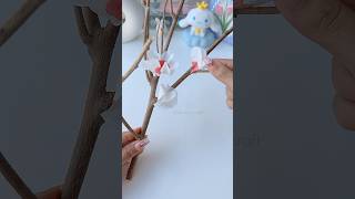 DIY cherry blossom 🌸 flower craft youtubeshorts shortvideo shorts [upl. by Afital784]