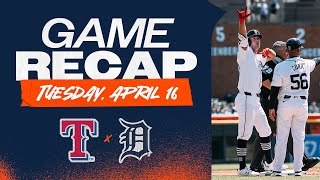 Game Highlights Casey Mize Returns to the Mound at Comerica Park Tigers Beat Rangers 42  41624 [upl. by Ifar337]