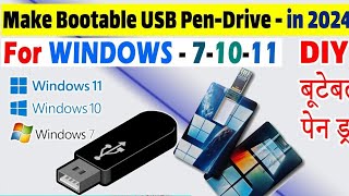 bootable pendrive kaise banaye windows 7  How to create bootable pendrive Windows 10 [upl. by Anneg281]