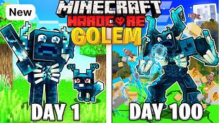 I Survived 100 Days as a WARDEN GOLEM in HARDCORE Minecraft [upl. by Pages]