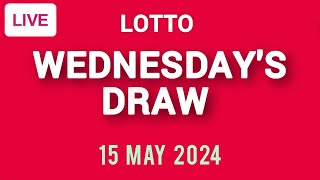 The National Lottery Lotto draw results from Wednesday 15 May 2024  Lotto Live [upl. by Panthea]