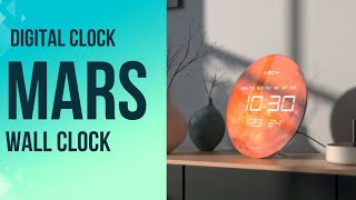 THE ALL NEW MARS SMART WALL CLOCK WITH DIGITAL LIGHTS AND COOL FEAUTERS [upl. by Anitsuga361]