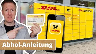 Packstation Paket abholen mit App  Benachrichtigungskarte [upl. by Kosey]