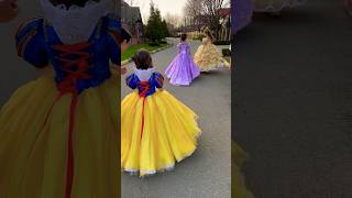 Girls✨disneyprincess cosplay disneycosplay snowwhite rapunzel beautyandthebeast princessbelle [upl. by Cowey152]