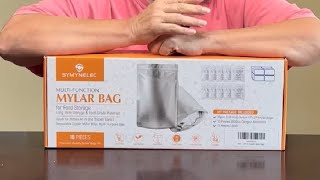 SYMYNELEC 10PCS 5 Gallon Mylar Bags for Food Storage Thicker Long Term Food Storage Review [upl. by Nagar]