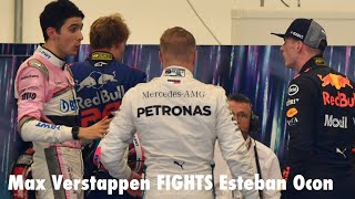 Max Verstappen FIGHTS Esteban Ocon after F1 Brazilian GP 2018 [upl. by Ahsimat]