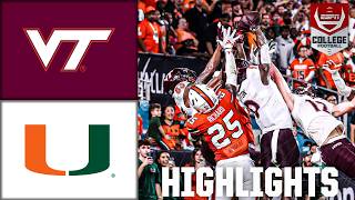 Virginia Tech Hokies vs Miami Hurricanes  Full Game Highlights  ESPN College Football [upl. by Nebuer952]