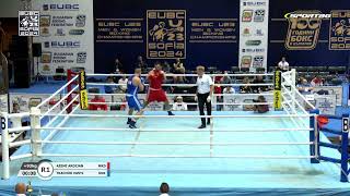 Vasyl Tkachuk UKR vs Ardijan Azemi MKD EUBC U23 Championships 2024 QFs 92kg [upl. by Jacynth358]