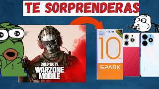 😱JUGUÉ WARZONE MOBILE en el TECNO SPARK 10 PRO quotGAMING TESTquot🤔 [upl. by Sarine]