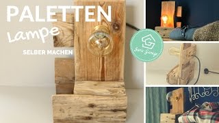 Lampe selber bauen aus Paletten  DIY Lampe  Stehlampe  Upcycling  Palettenmöbel  Anleitung [upl. by Nae]