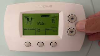 How to override the programing on Honeywell Thermostat [upl. by Touber777]