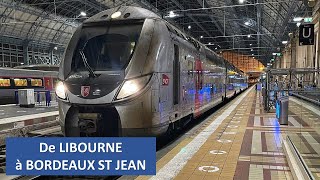 Cab Ride 4K De Libourne à BordeauxStJean en cabine de la Z56329 [upl. by Dat]