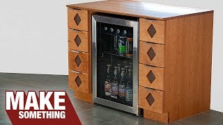 Making a Custom Beverage Bar and Cabinet  Woodworking Project [upl. by Jareb495]