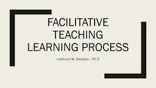 LAC Session 9 LEsson 1 Facilitative Learning [upl. by Adnuhsed]